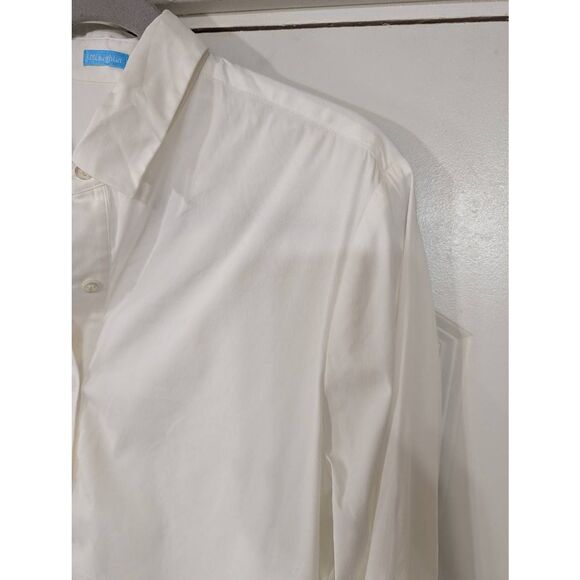 J. McLaughlin Tunic Popover Top women's medium white minimalist classic basics - Picture 2 of 5